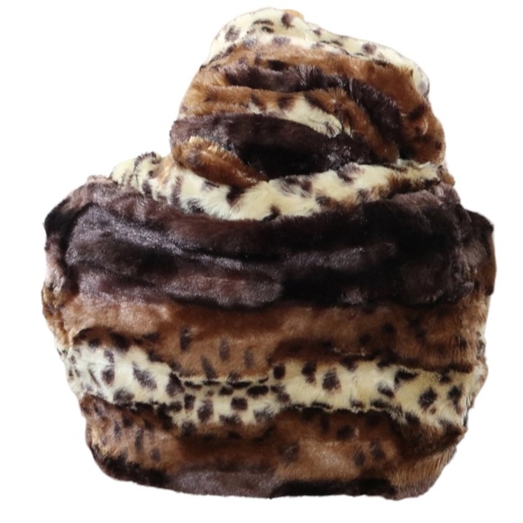 Faux Fur Infinity Scarf - Wrap Around Animal Print